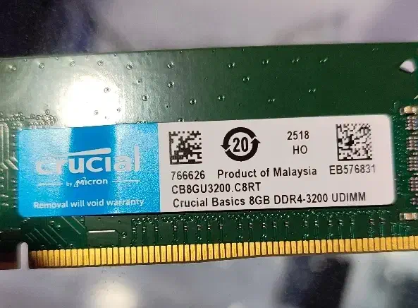 رم کروشیال 8gb 3200 ddr4 cl22|قطعات و لوازم جانبی رایانه|مشهد, الهیه|دیوار