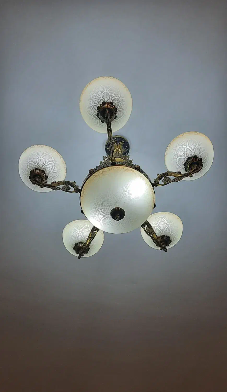 لوستر ۵ شاخه|لوستر و چراغ آویز|اصفهان, همدانیان|دیوار