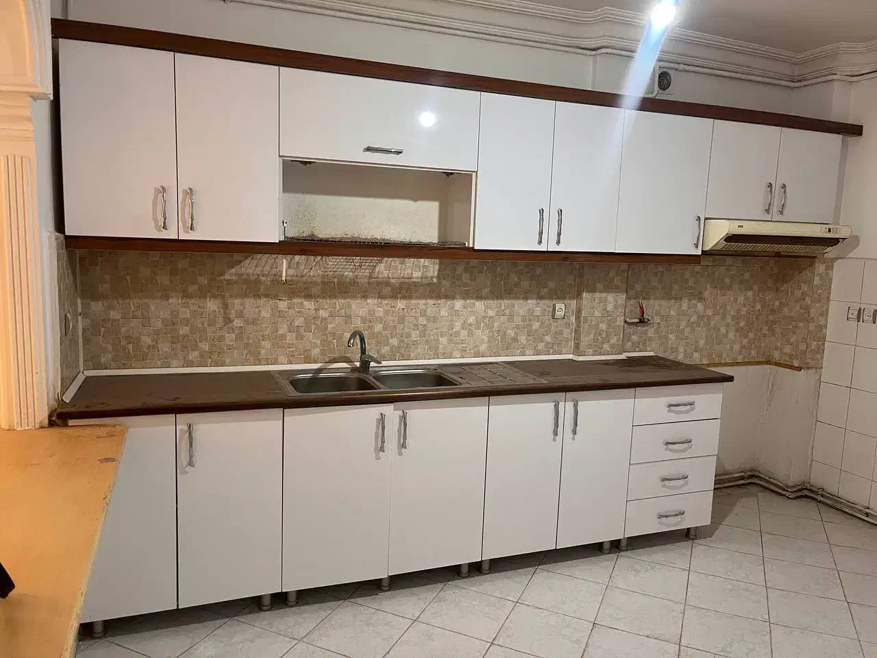 کابینت ام دی اف + کشو + سینک استیل+ هود|آب‌چکان و نظم‌دهنده ظروف|مشهد, رضاشهر|دیوار