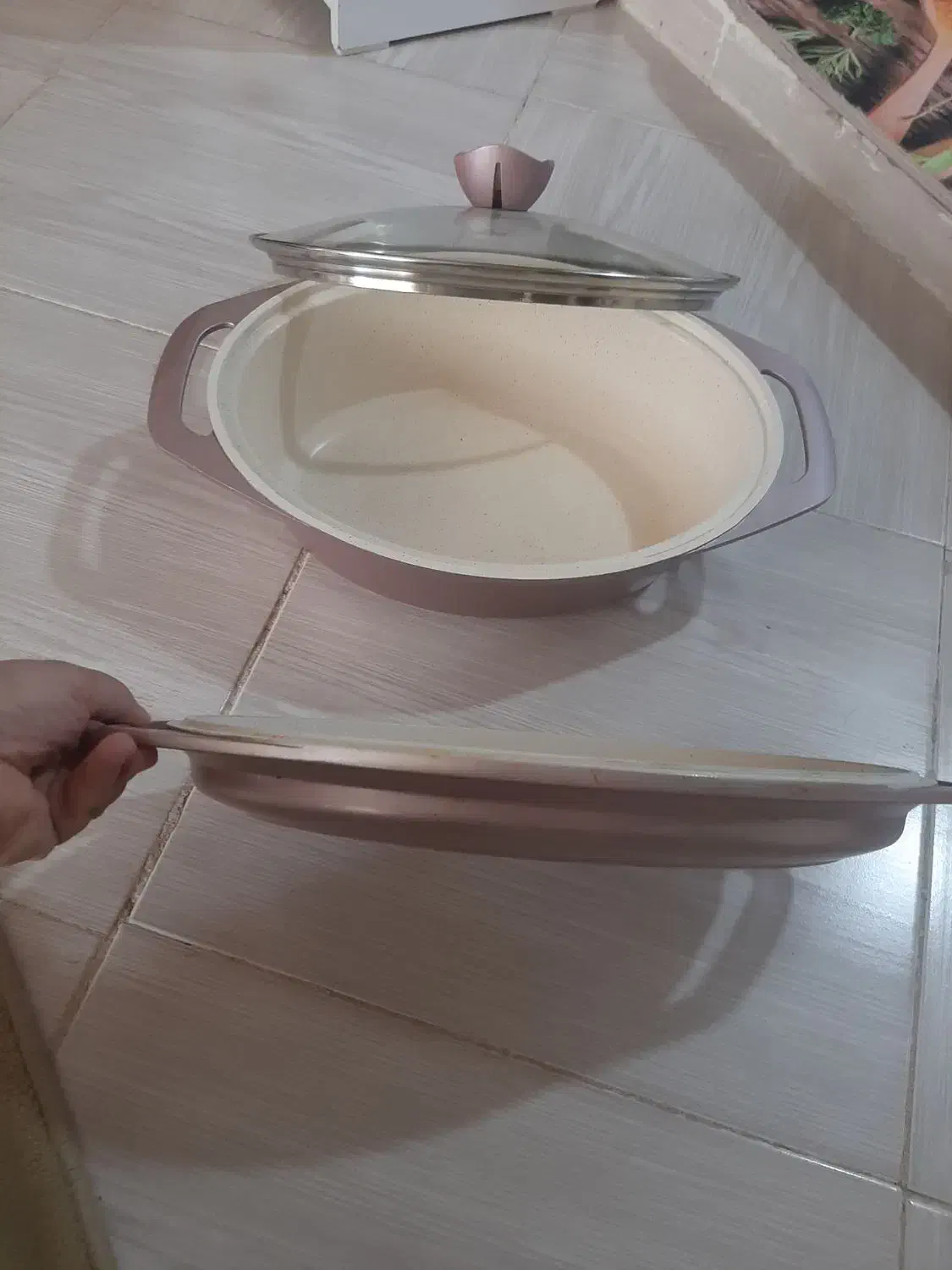 تابه ۲عددی چدن خارجی|ظروف پخت‌وپز|گلبهار, شهر جدید گلبهار|دیوار