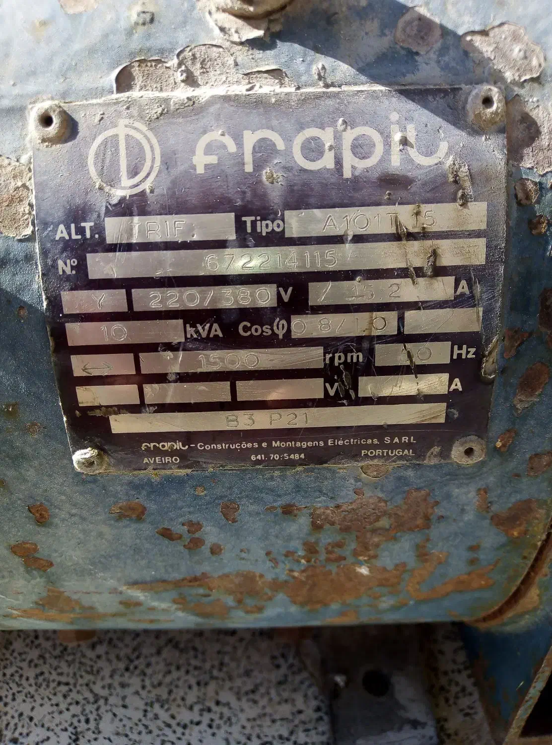 دینام 3فاز 10 کاوا 15 آمپر 1500 دور|ماشین‌آلات صنعتی|روداب, |دیوار