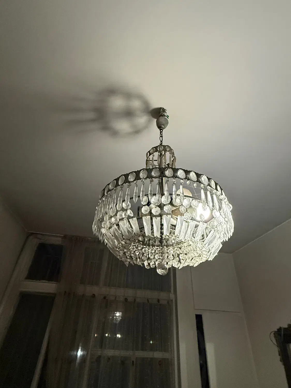 لوستر کریستال اصل|لوستر و چراغ آویز|تهران, نیروی هوایی (پیروزی)|دیوار