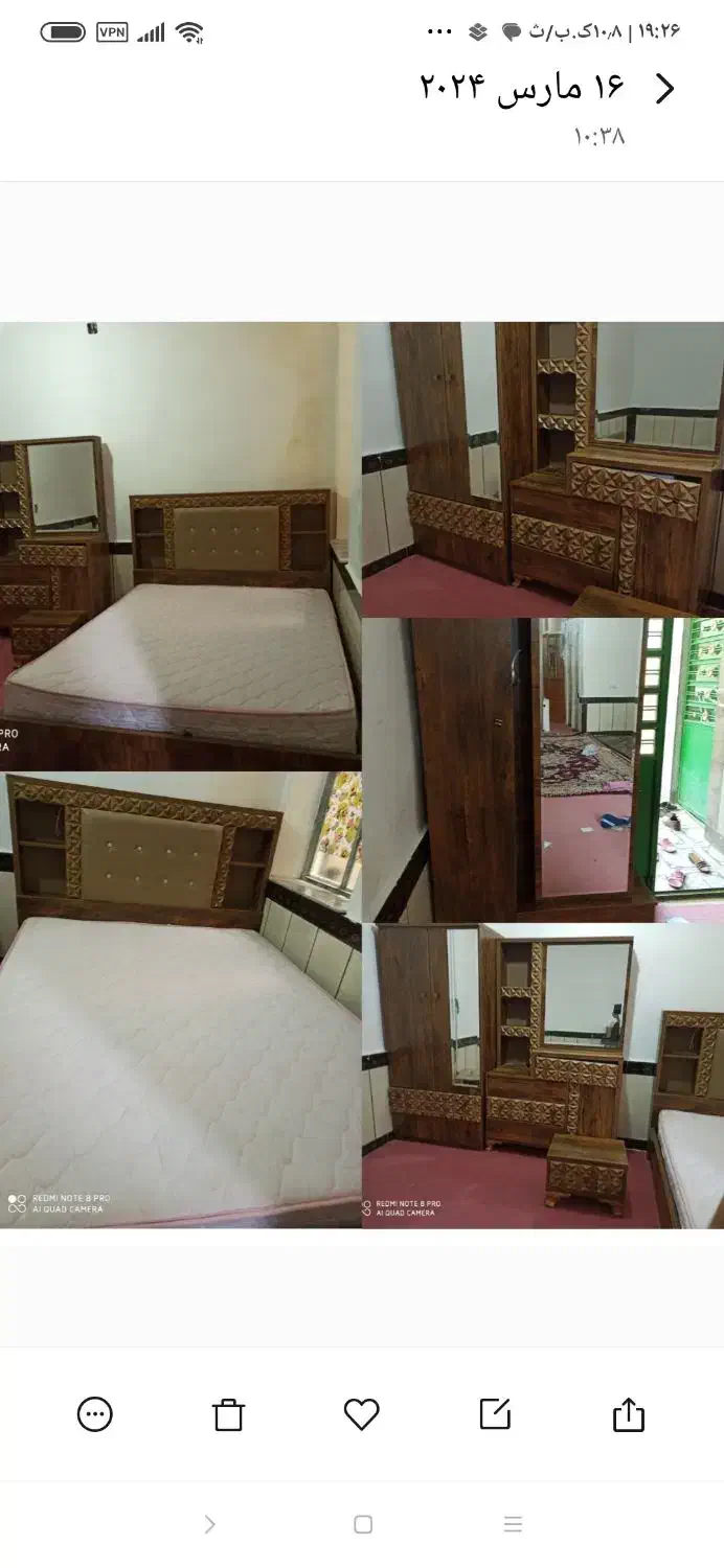 سرویس خواب کامل|تخت و سرویس خواب|دهدشت, |دیوار