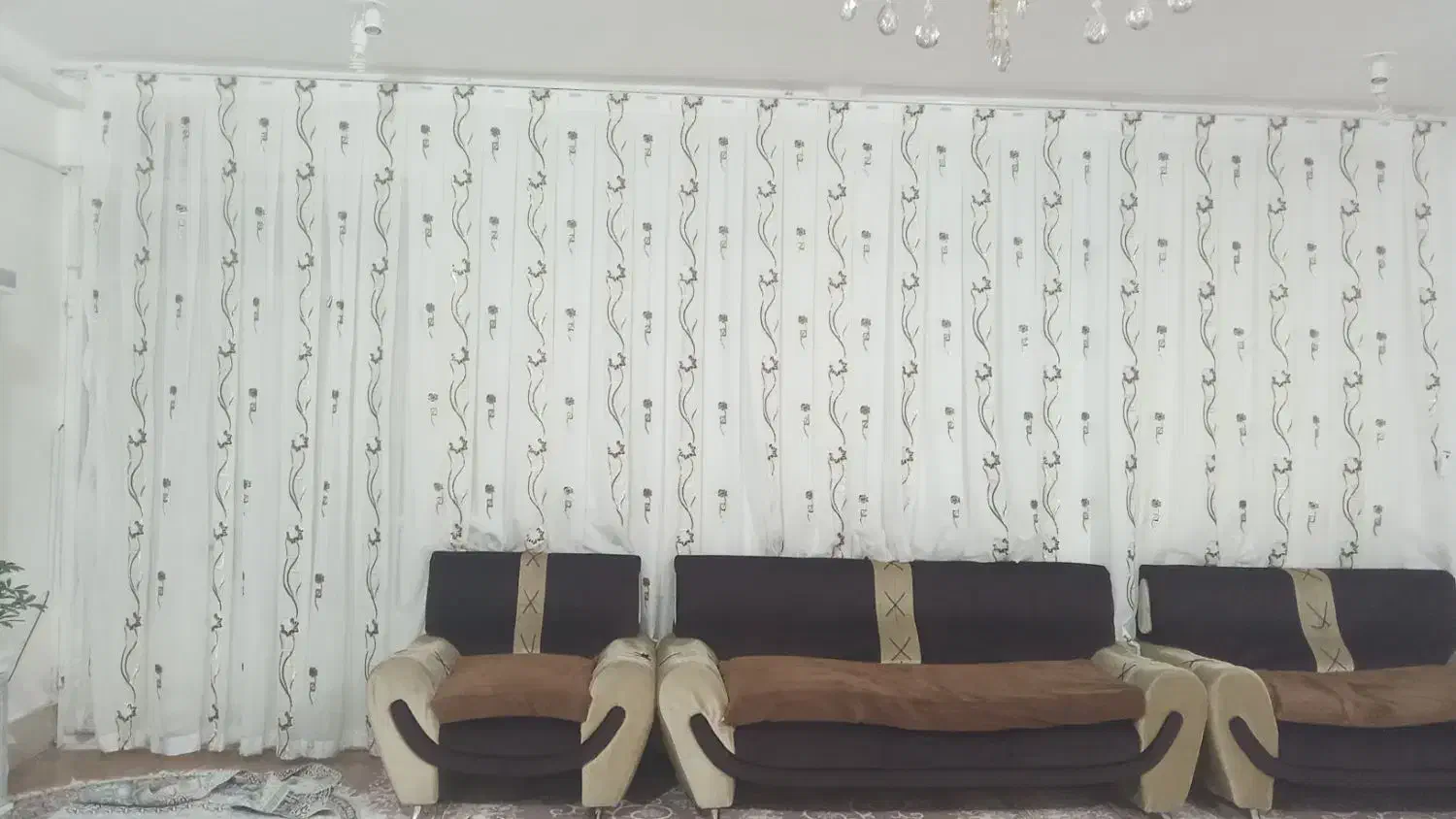 هجده متر پرده دوخته شده به قیمت دوخت|پرده، رانر، رومیزی|سرایان, |دیوار