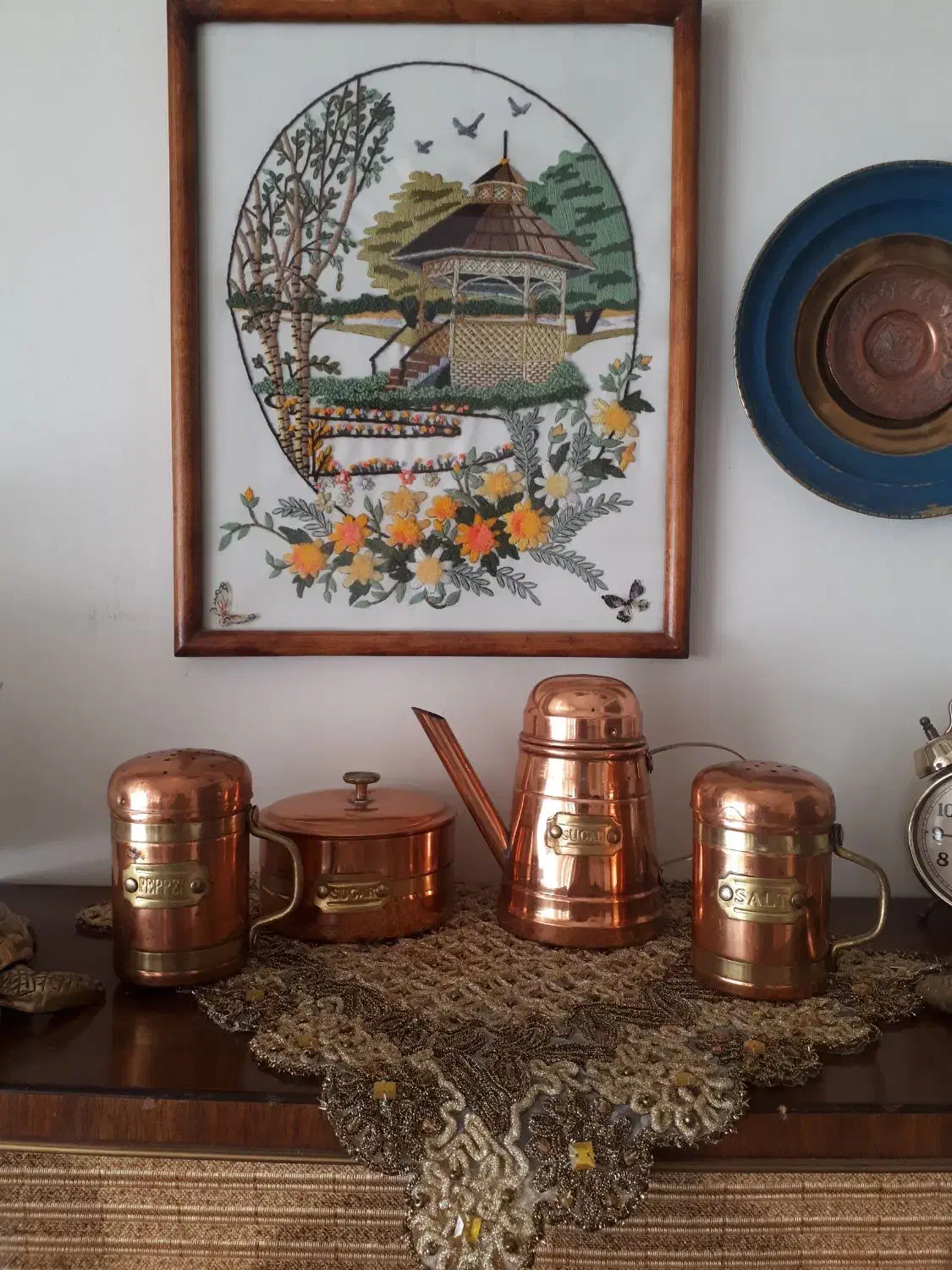 سرویس قهوه خوری مس اروپایی|کلکسیون اشیاء عتیقه|کرمانشاه, |دیوار