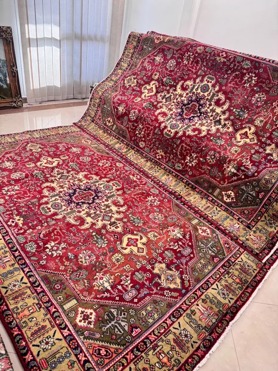 جفت ۶متری دستباف تبریز نقشه قبا (هریس) رنگ خاص|فرش|تهران, یوسف‌آباد|دیوار