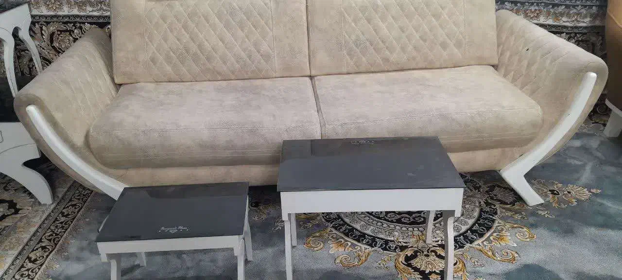 مبلمان ۷ نفره با میز وسط و ۳ عدد عسلی|مبلمان خانگی و میز عسلی|کاشمر, |دیوار