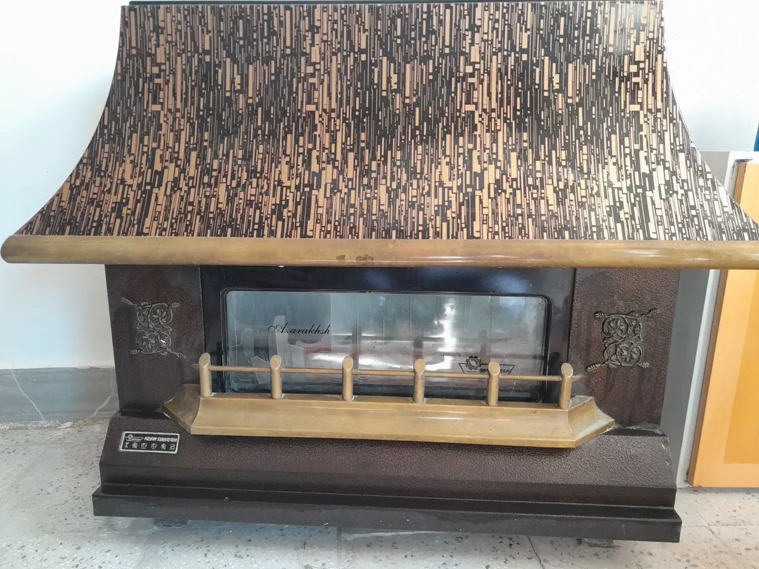 بخاری گازی  ایران شرق طرح شومینه  در حد نو|بخاری، هیتر، شومینه|جغتای, |دیوار