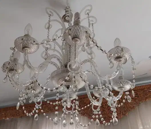 ۳عدد لوستر کریستال اصل چک قدیمی|لوستر و چراغ آویز|کرمانشاه, |دیوار