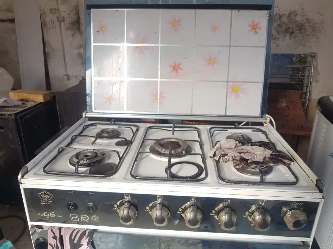 اجاق گاز ۵شعله طرح فر|اجاق گاز و لوازم برقی پخت‌وپز|مشهد, شهید احمدی روشن|دیوار