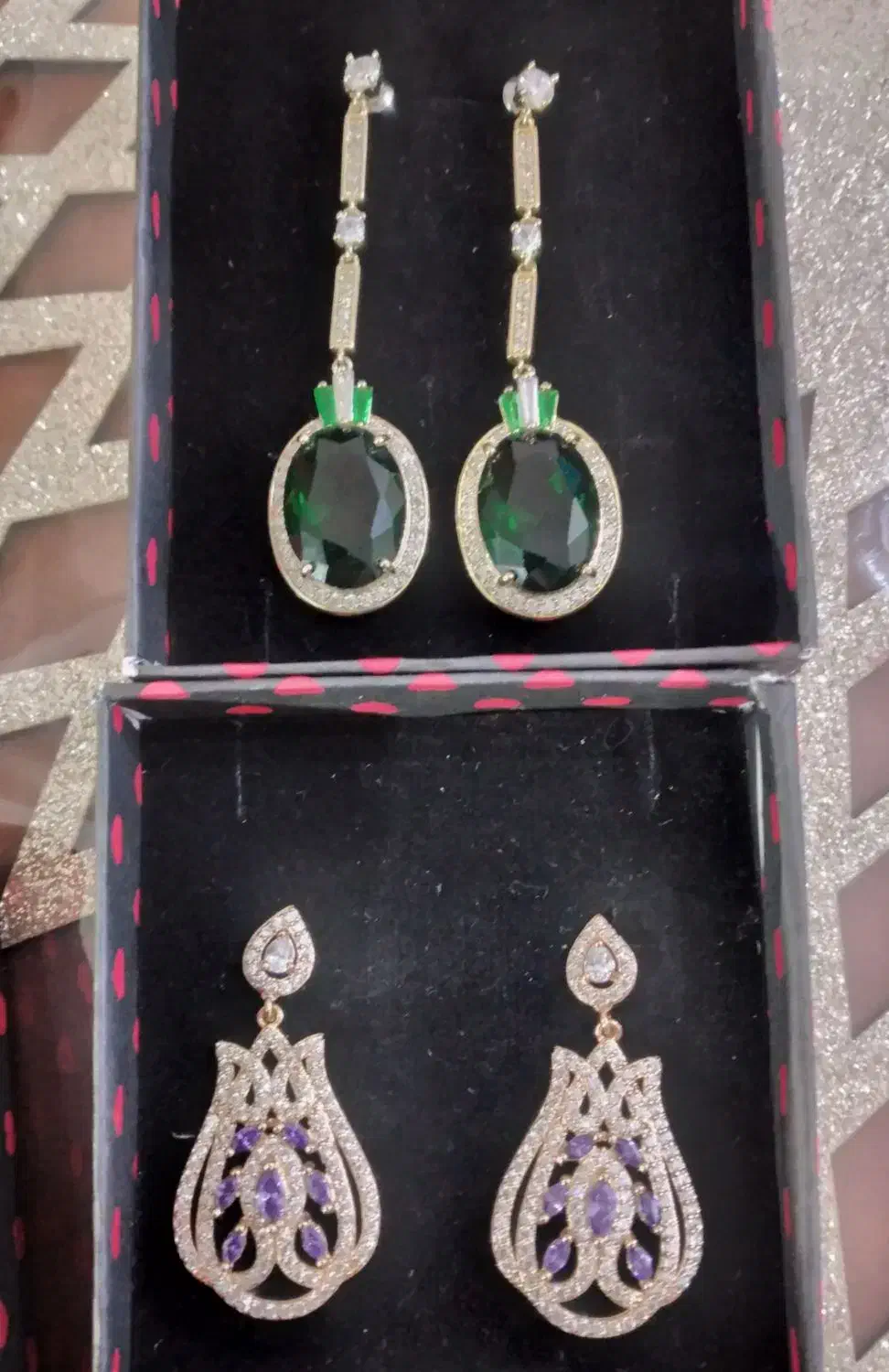 گوشواره با سنگ کریستال|بدلیجات|تهران, دولاب|دیوار