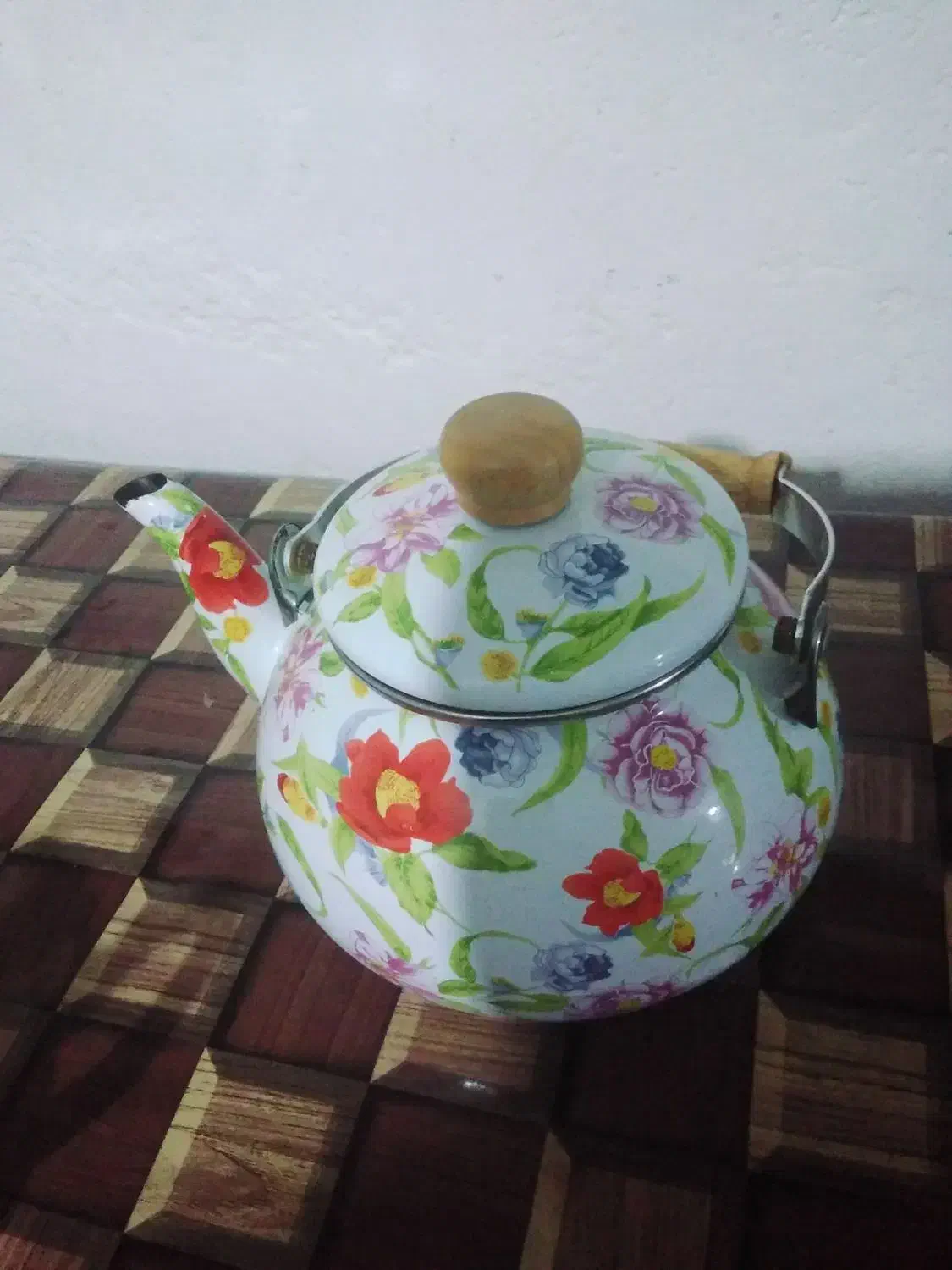 کتری لعابی قوری چینی|قوری، کتری، قهوه‌ساز دستی|دابودشت, |دیوار