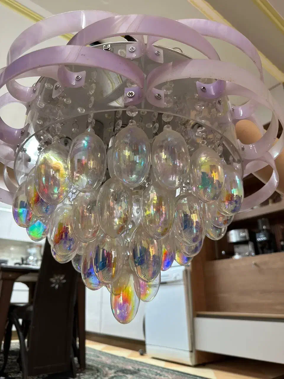 لوستر کریستالی ریموت دار|لوستر و چراغ آویز|کرمان, |دیوار