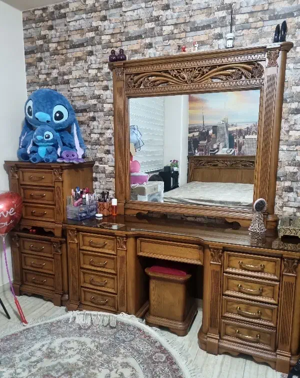 سرویس خواب تمام چوب راش گرجستان طرح ایتالیانو|تخت و سرویس خواب|تبریز, |دیوار