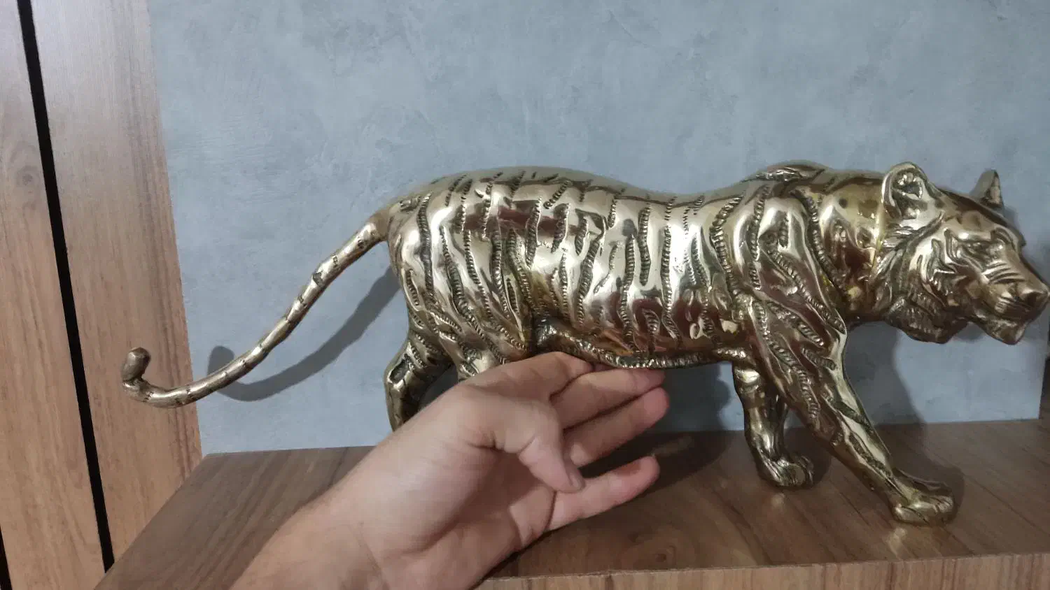 مجسمه ببر برنزی|مجسمه، تندیس، ماکت|سنندج, |دیوار