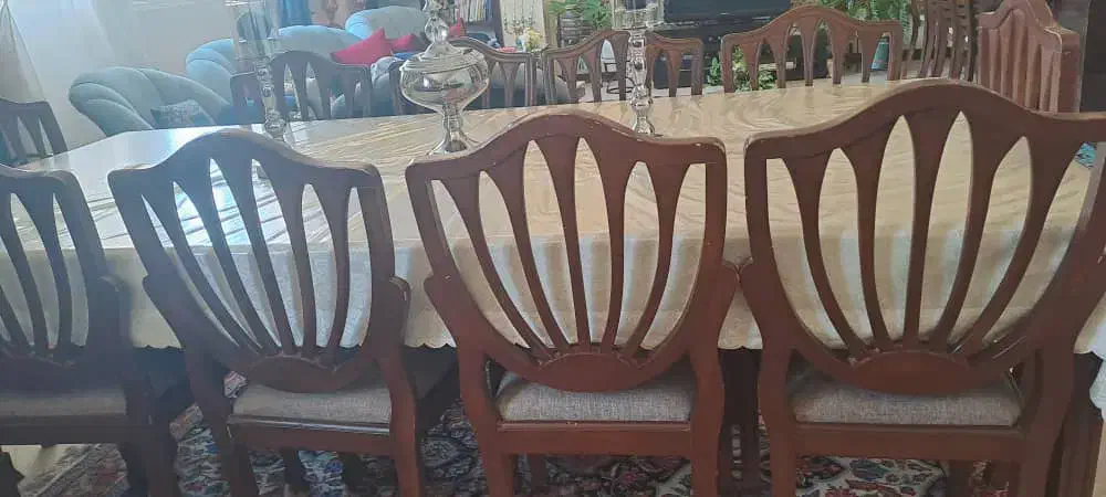 میز و صندلی ناهار خوری ده نفره مبلیران|میز و صندلی غذاخوری|کرمان, |دیوار