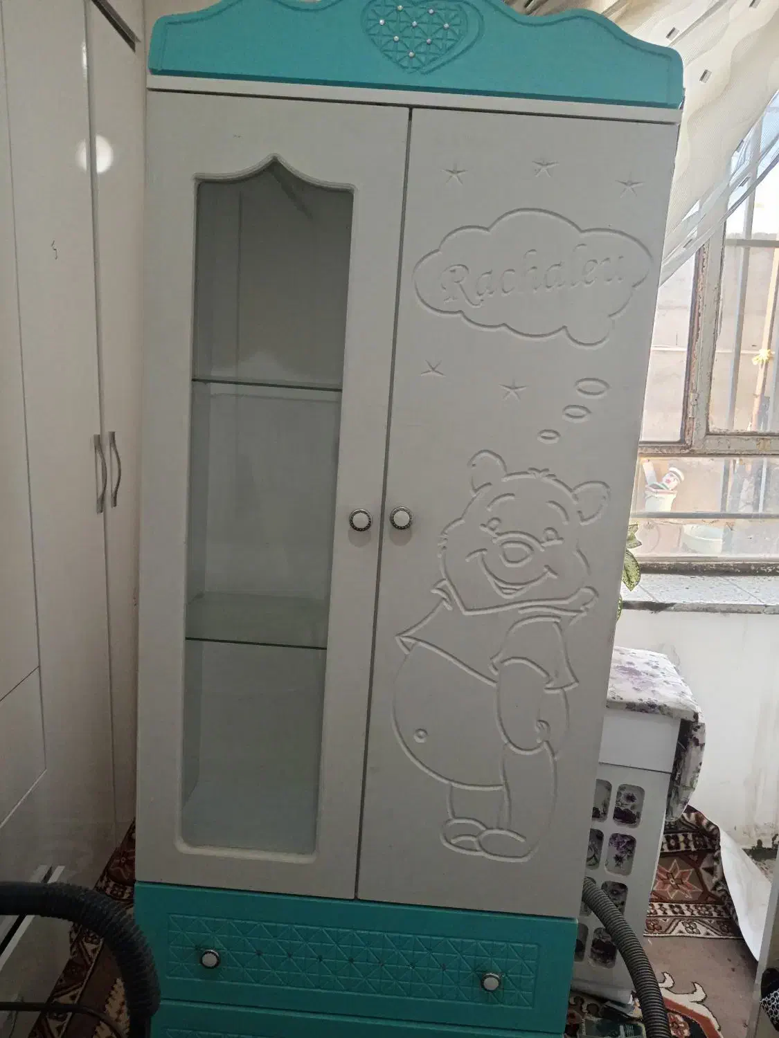 کمدکودک درحدنو وتمیز|جاکفشی، کمد، دراور|رضویه, |دیوار