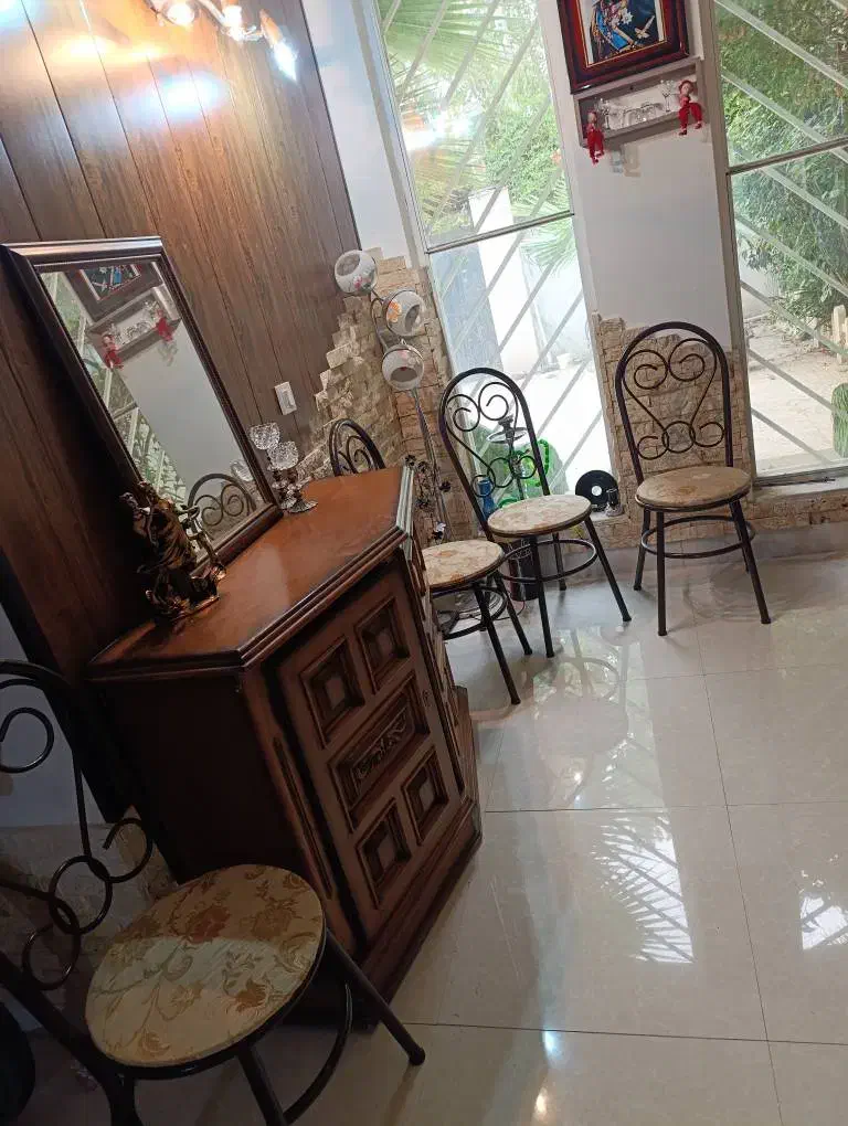 مبل استیل درجه یک وسایل ویلا نوو کنسول آیینه|حراج|آمل, |دیوار