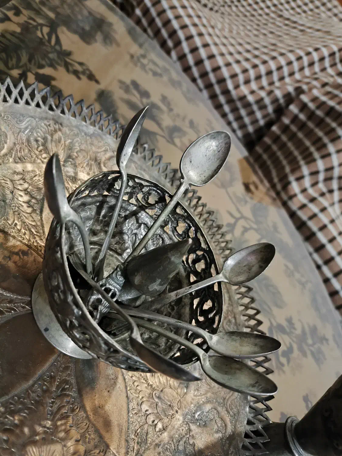 ظروف عتیقه نقره|مجسمه، تندیس، ماکت|کازرون, |دیوار