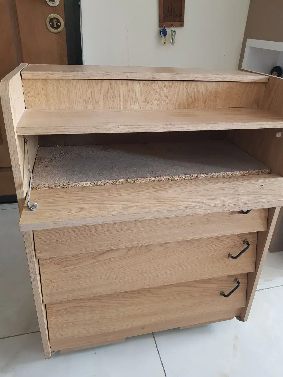 جاکفشی ۴طبقه چوبی شیک، سالم و تمیز|جاکفشی، کمد، دراور|تهران, شهرک نفت|دیوار