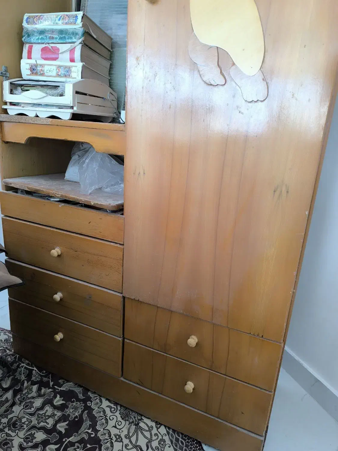 کمد چوبی|جاکفشی، کمد، دراور|تربتحیدریه, فردوسی جنوبی|دیوار