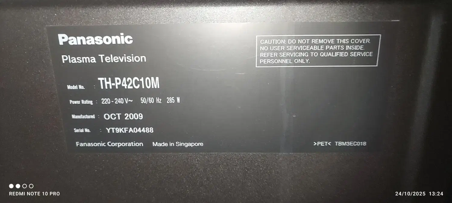 تلویزیون پلاسما پاناسونیک 42اینچ شکسته|تلویزیون و پروژکتور|اهواز, سخیریه|دیوار