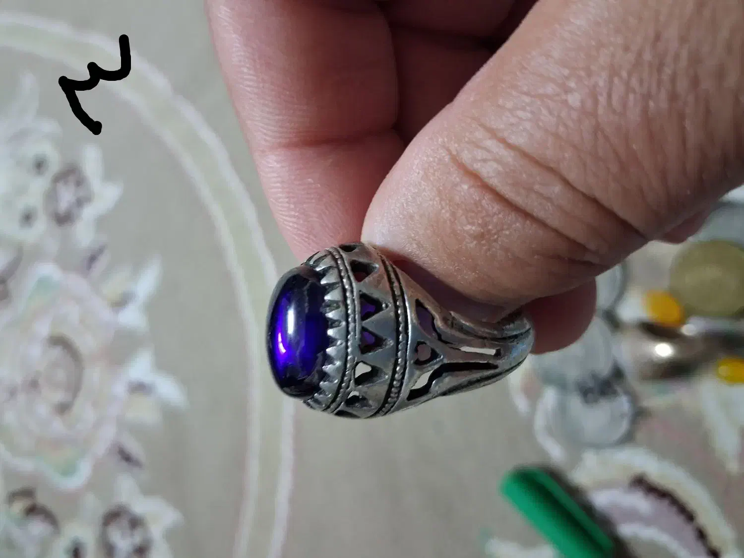 انگشترباسلام انگشتر قدیمی نقره|جواهرات|تهران, امیریه|دیوار