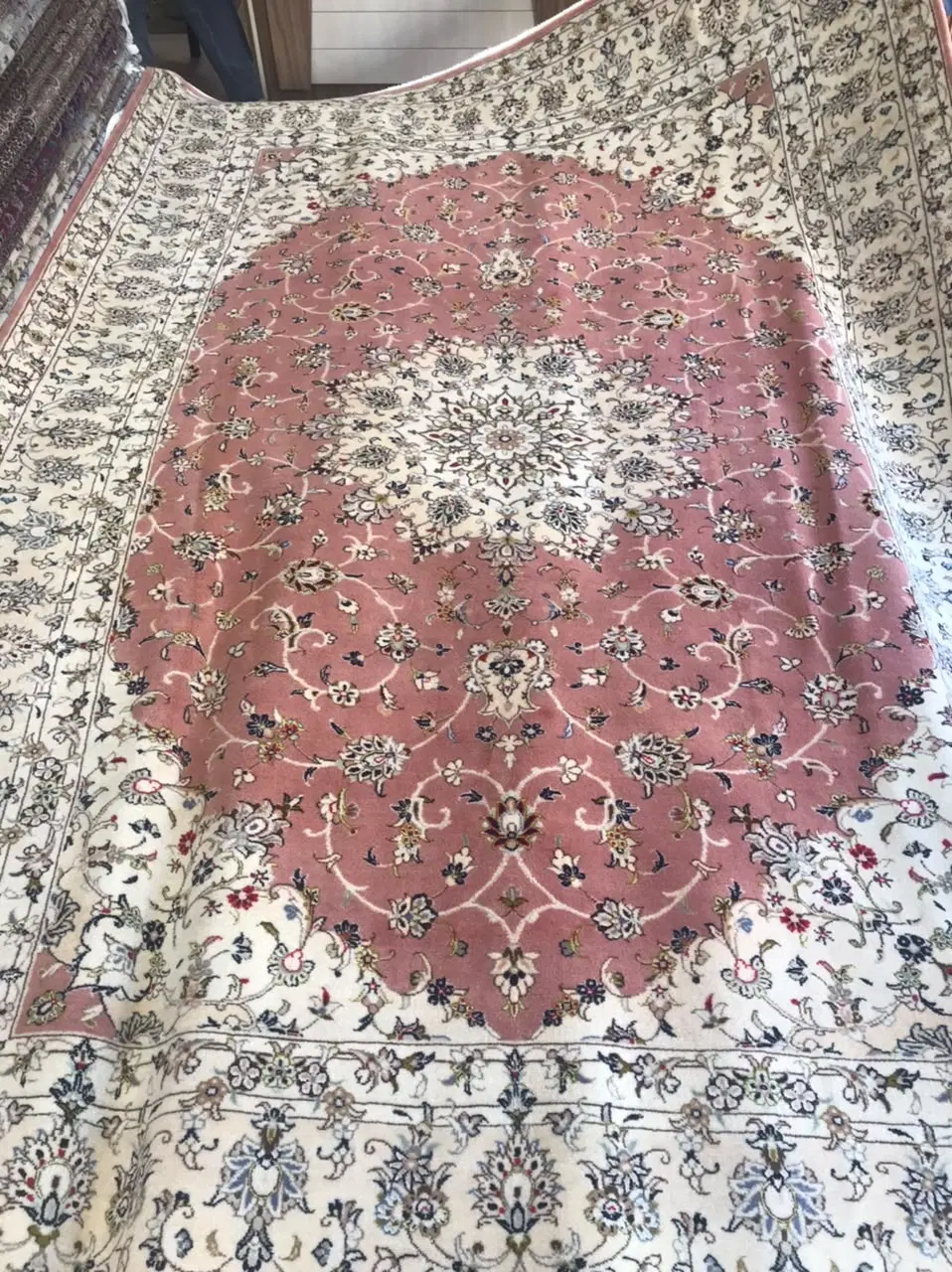 زوج ۹ متری کاشان زمینه مس گل ابریشم کاشان|فرش|تهران, جابری|دیوار