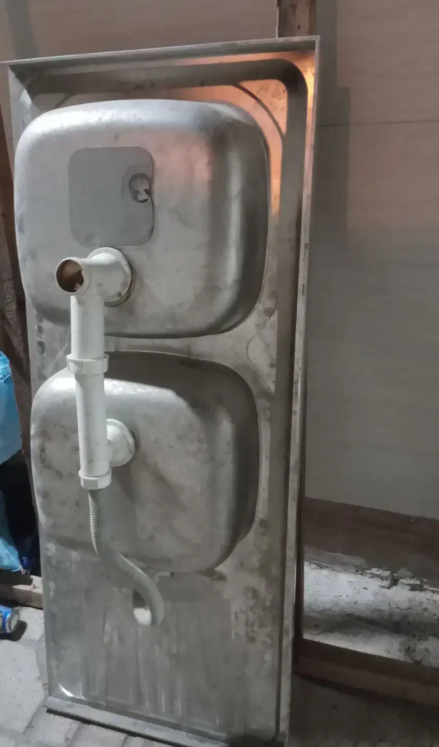 فروش یک عدد سینک دوقلو البرز استیل|مصالح و تجهیزات ساختمان|مرودشت, بیست متری بیمارستان|دیوار