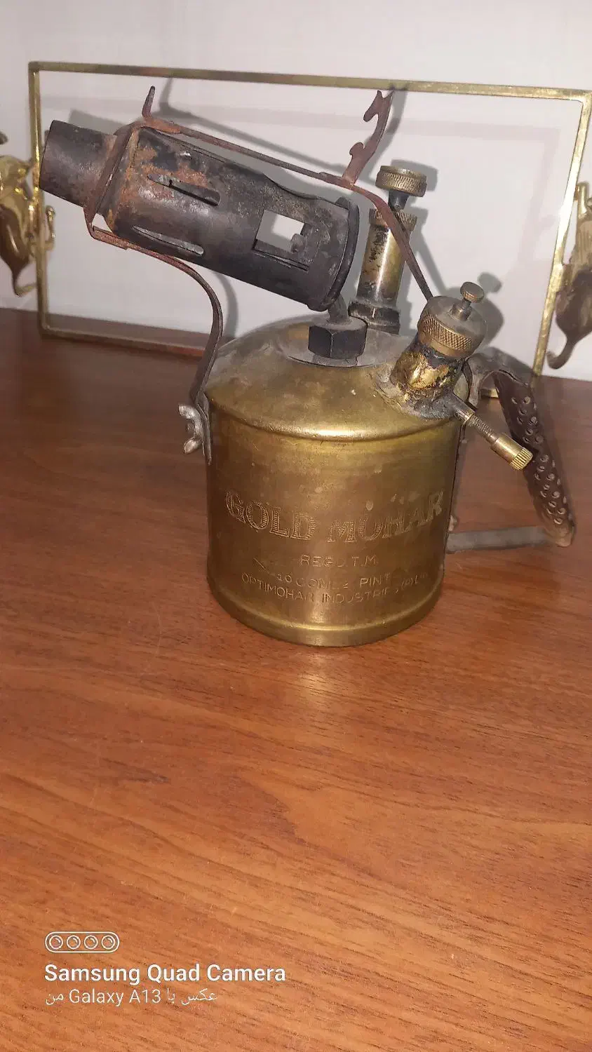 چراغ پریموس برنجی قدیمی|کلکسیون اشیاء عتیقه|ری, هاشم‌آباد|دیوار