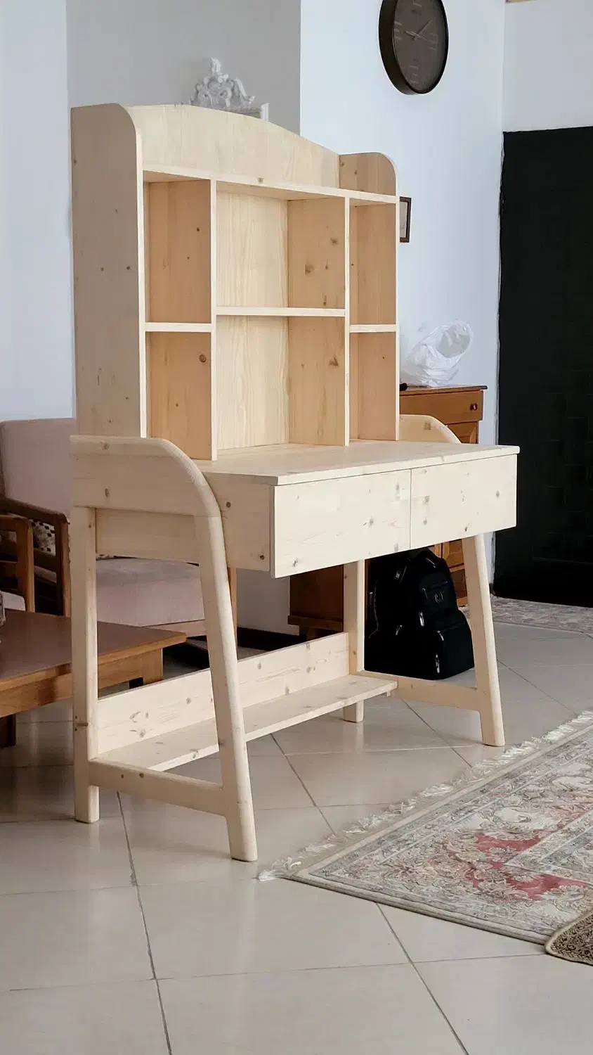 میزتحریرکتابخانهدار پینترستی نوینو تمام چوب روسی|میز تحریر و کامپیوتر|مشهد, الهیه|دیوار