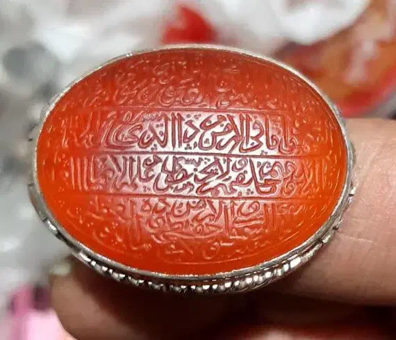 انگشتر خطی عقیق یمنی|کلکسیون اشیاء عتیقه|قم, ارم|دیوار