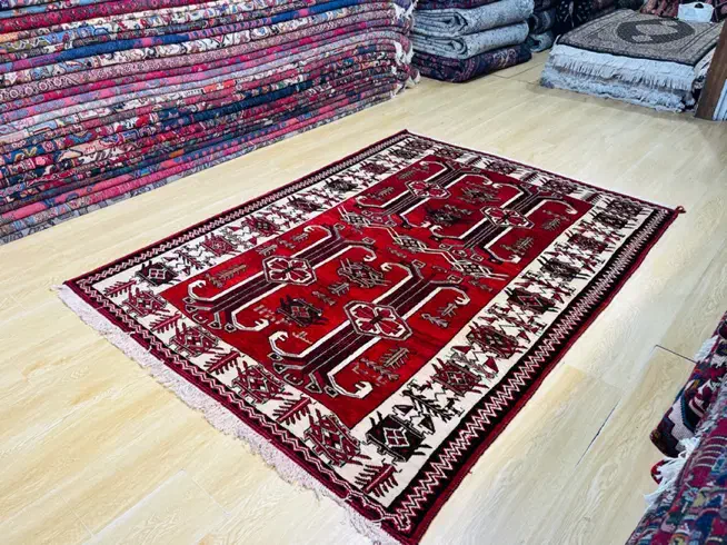 فزش پرده ای لری بافت تمام رنگ گیاهی|فرش|تهران, سلسبیل شمالی|دیوار