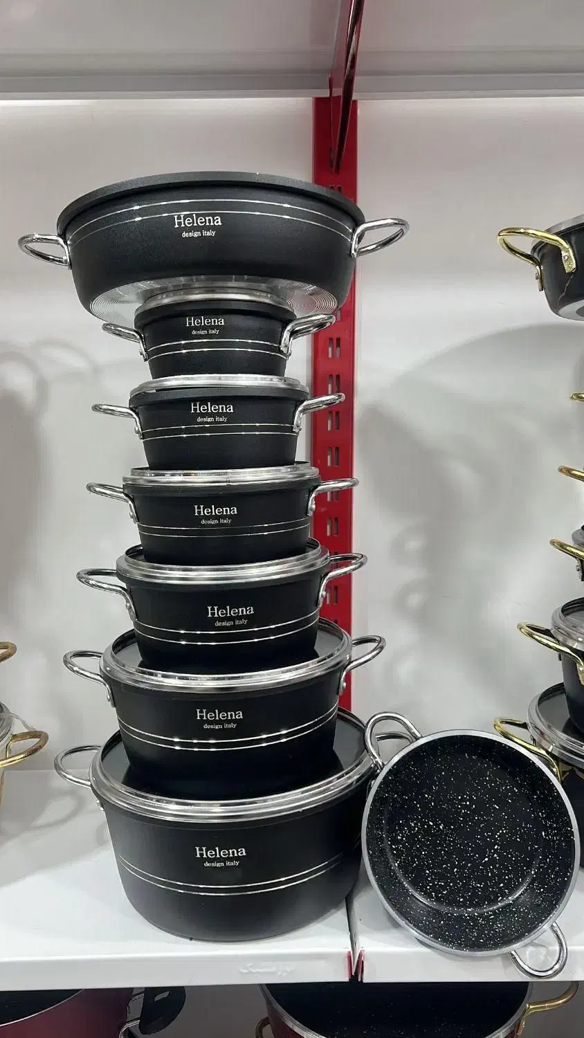 سرویس قابلمه ۱۴ پارچه گرانیتی ( جمع کردن مغازه)|ظروف پختوپز|سنندج, |دیوار