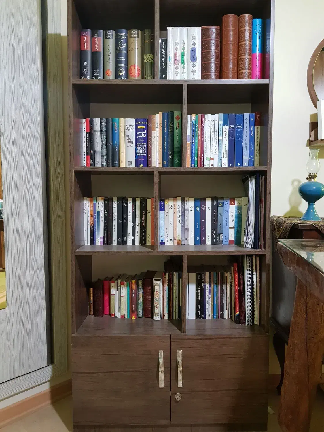 کتابخانه کمد دار|کتابخانه، شلف، قفسه‌های دیواری|تهران, هروی|دیوار
