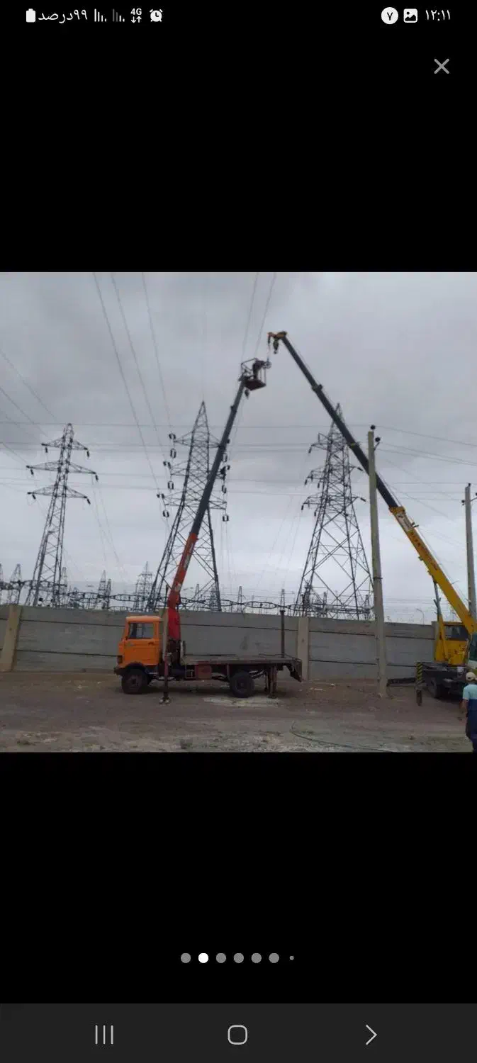 جرثقیل۷تن خاور و نیسان  اسکلت وسبدبالابر۳۱متر|خدمات حمل و نقل|مشهد, بهمن|دیوار