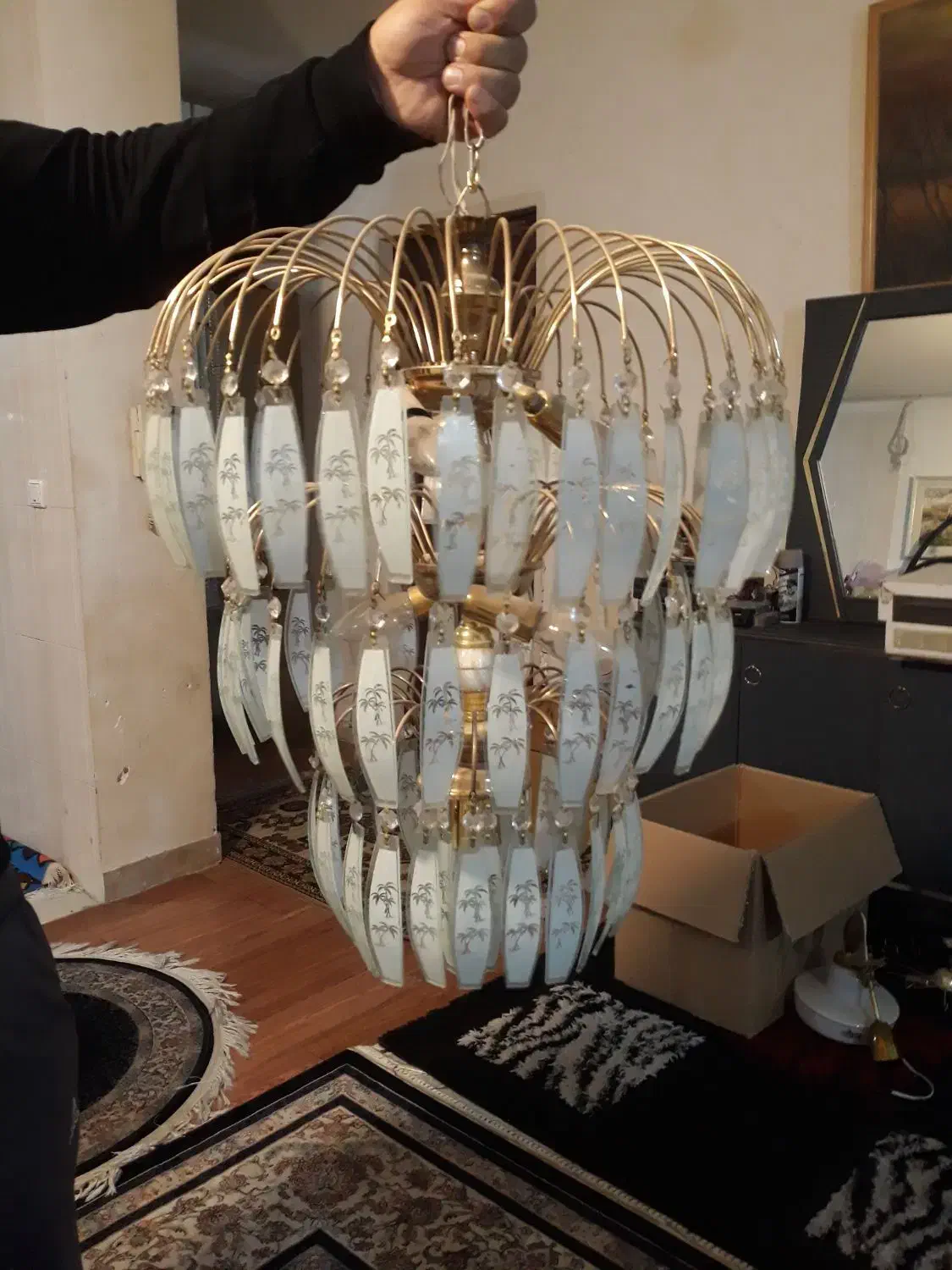 لوستر|لوستر و چراغ آویز|شیراز, پودنک|دیوار