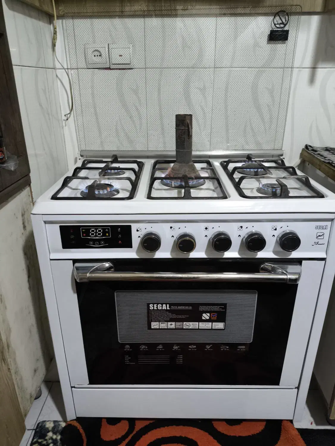 گاز 5شعله طرح فر|اجاق گاز و لوازم برقی پخت‌وپز|نسیم‌شهر, |دیوار