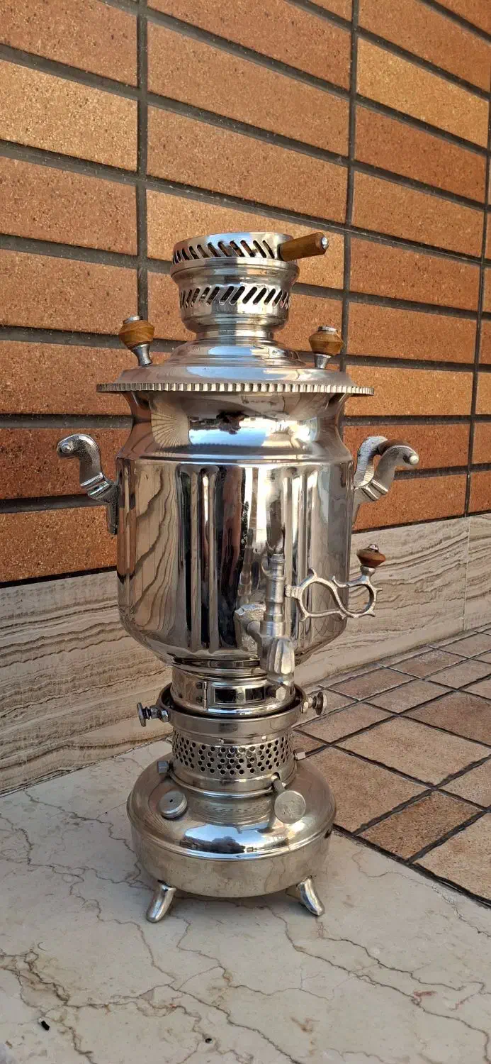 سماور نفتی جنس استیل اصل قدیمی|سماور، چای‌ساز، قهوه‌ساز|مبارکه, |دیوار