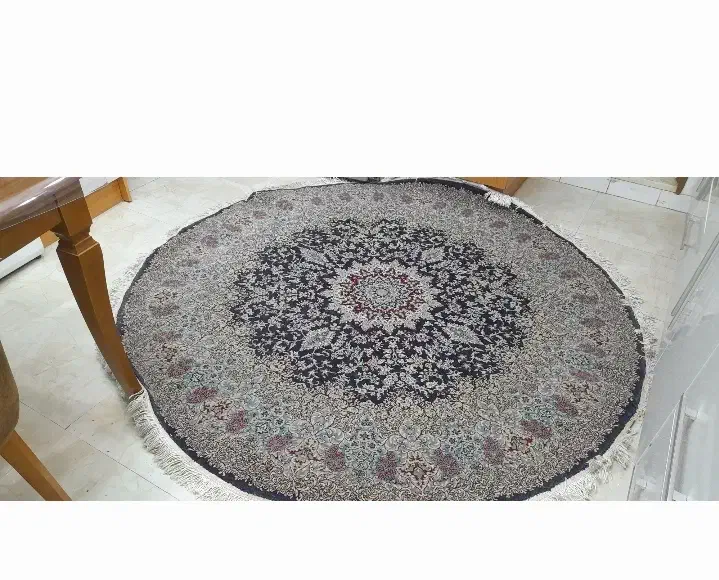 قالیچه ماشینی گرد|فرش|بیرجند, |دیوار