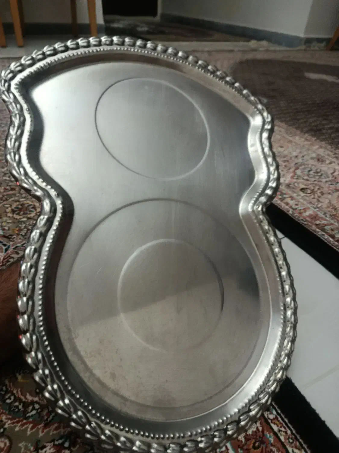 زیر سینی سماور استیل قدیمی نونو|سماور، چایساز، قهوهساز|تبریز, |دیوار