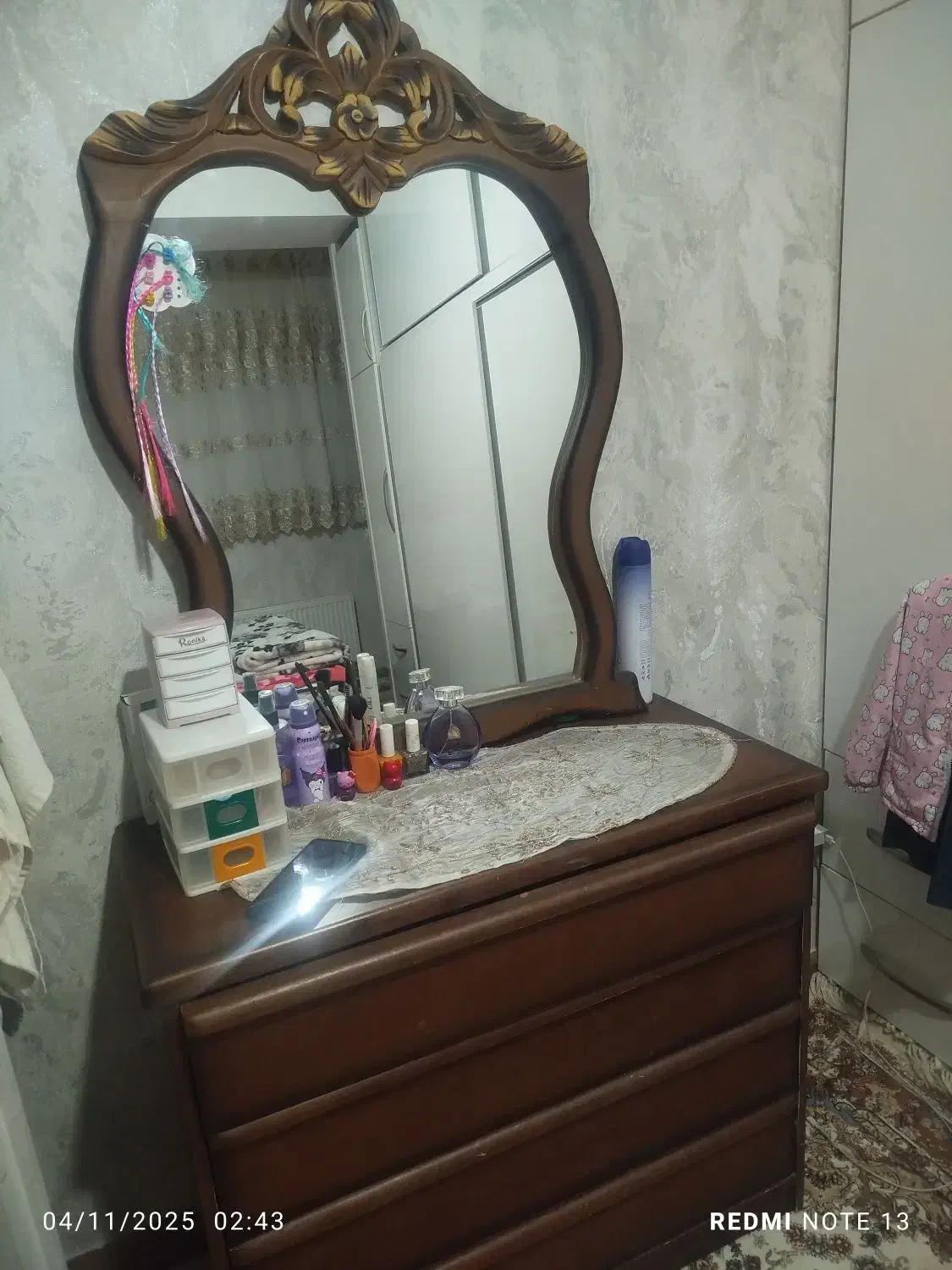 آینه و دراور در حد نو|جاکفشی، کمد، دراور|تبریز, |دیوار