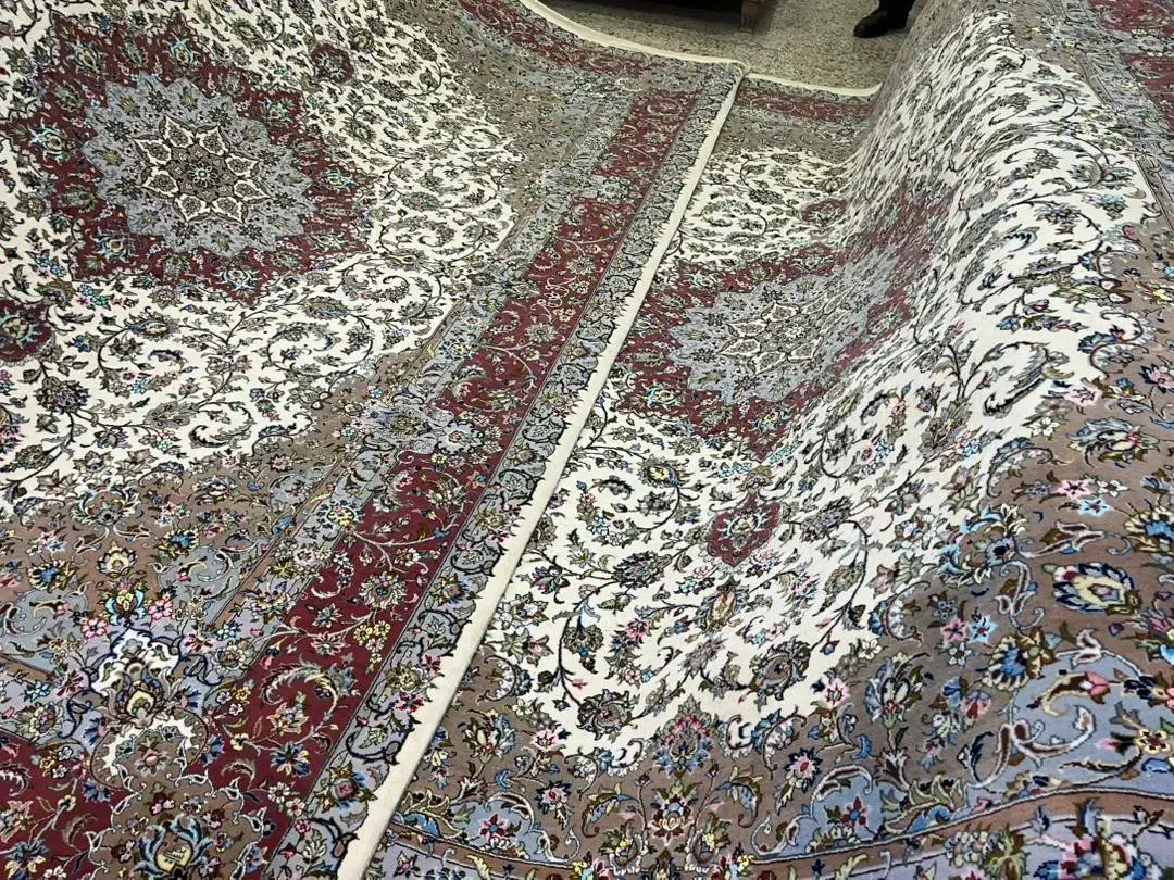 قالی دستبافت کاشان جفت ۹ متر کرک ابریشم|فرش|کاشان, حاج جمال|دیوار