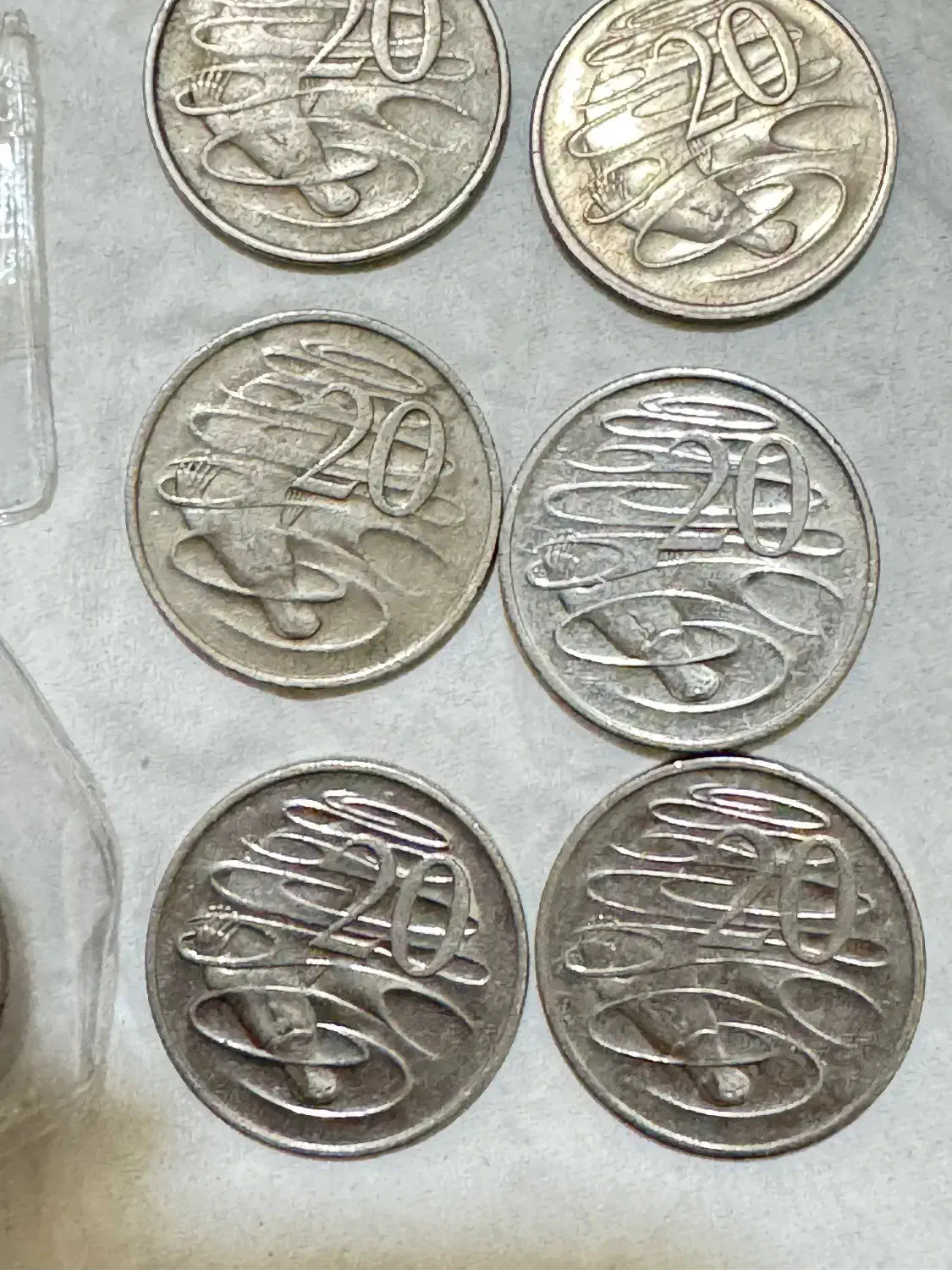 دهعدد سکه بیست پنسی استرالیا یکجا|کلکسیون سکه، تمبر، اسکناس|پرند, فاز ۳|دیوار