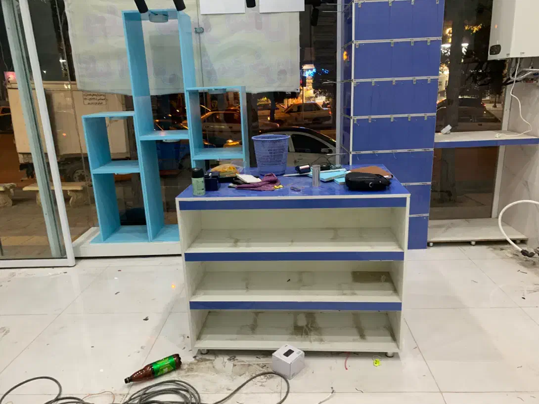 دکور ام دی اف|کتابخانه، شلف، قفسه‌های دیواری|نیشابور, شهرک فرهنگیان|دیوار