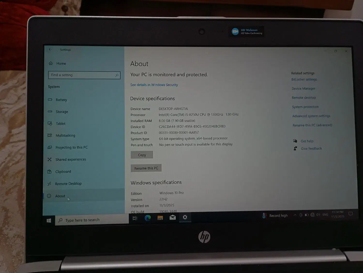 فروش لپ تاب زیر قیمت به علت نیاز مالی|رایانه همراه|اردبیل, |دیوار