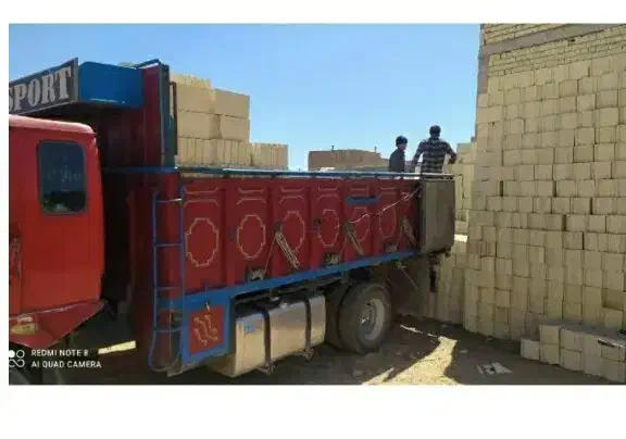 آجر بلوک سقفی و تیغه 10 و 15 تحویل با تخلیه سر کار|مصالح و تجهیزات ساختمان|یزد, |دیوار