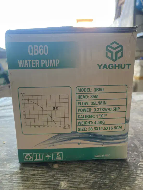 پمپ آب نیم اسب یاقوت qb60 - پرقدرت و کم‌صدا|مصالح و تجهیزات ساختمان|کرمان, |دیوار