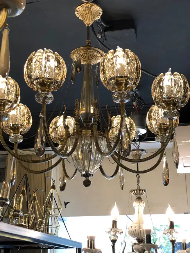 لوستر پذیرایی برنز|لوستر و چراغ آویز|قزوین, |دیوار