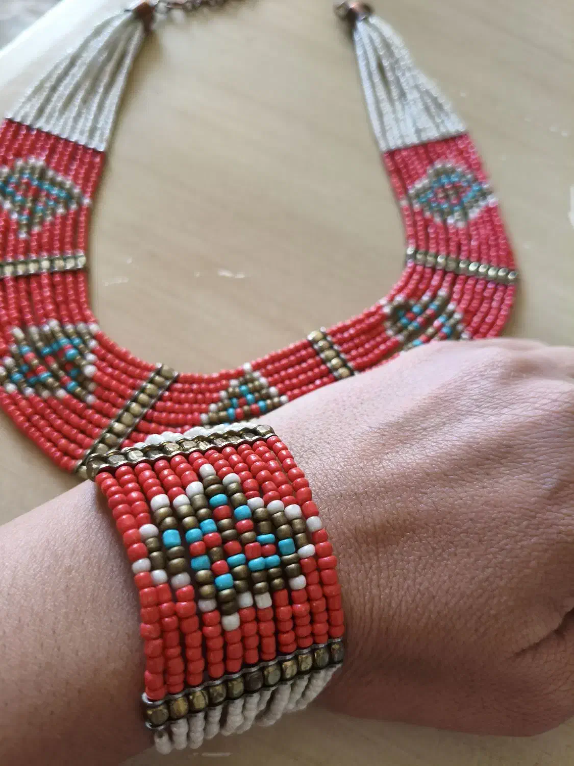 ست گردنبند و دستبند دست ساز|بدلیجات|شیراز, شهرک گلدشت محمدی|دیوار